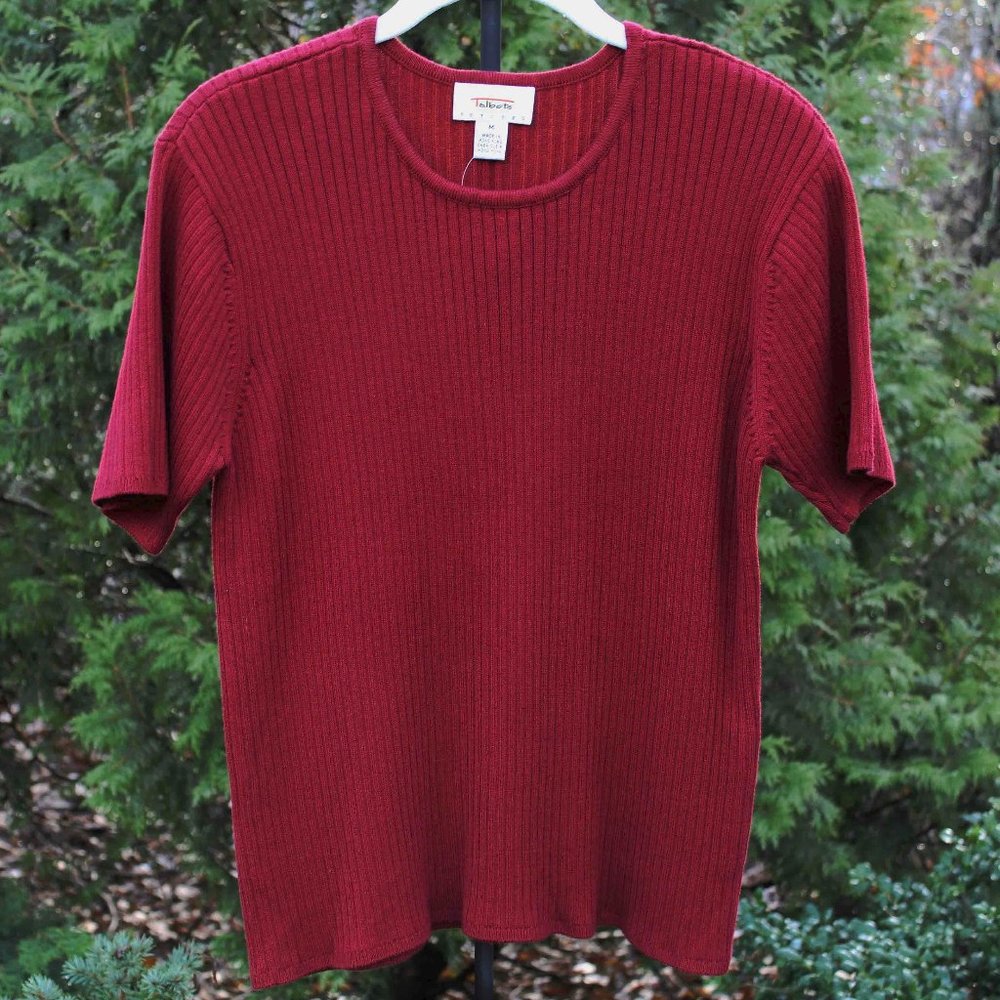 Talbots Petites Rib Knit Cotton Sweater NWT
